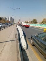 ارتقای ایمنی شهروندان با نصب ۱۷۰۰ متر المان ترافیکی در بزرگراه شهید بابایی