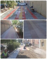 اجرای عملیات پیاده‌روسازی و مناسب سازی در خیابان شهید عرب‌ خواری
