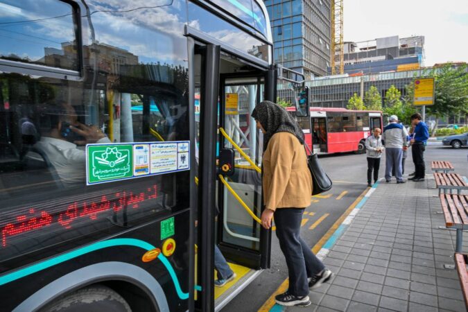 نفس تازه تهران، با آغاز به کار اتوبوس های برقی در منطقه یک