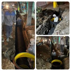 فعالیت شبانه در احداث پروژه پیاده راه خیابان تفرش