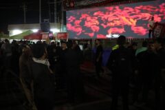 روایتگری عاشورایی در مسیر زائران اربعین در پایانه مرزی زرباطیه عراق
