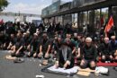 میدان توحید؛ کانون خدمت‌رسانی فرهنگی منطقه یک به زائران در روز تشییع رهبر شهید