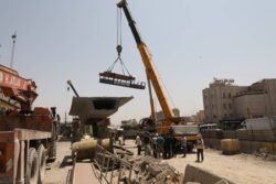 بازدید میدانی از جانمایی سازه های بتنی پل شهید متوسلیان