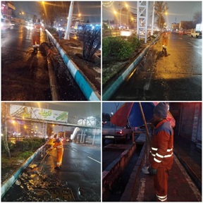 درپی بارش برف زمستانه؛ آمادگی کامل نیروهاي خدمات شهری ناحیه یک