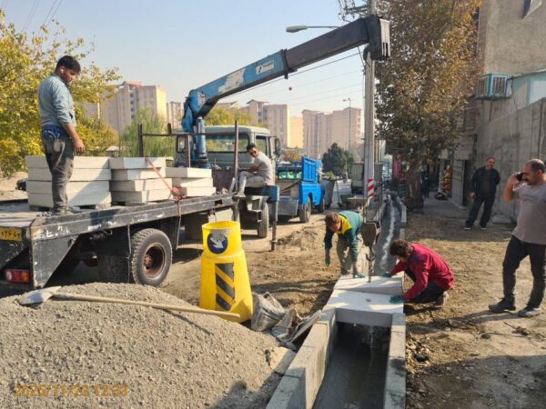 احداث نهر در بولوار کوهسار