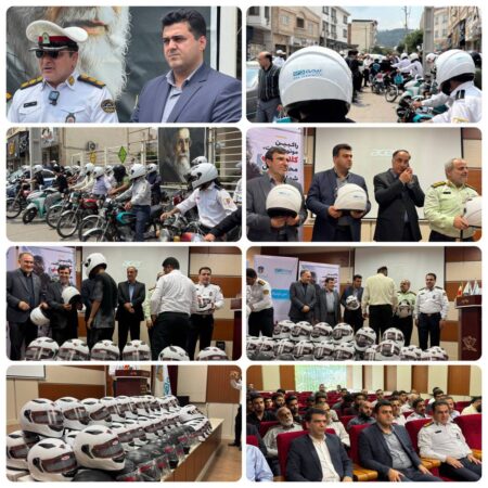 بیمه دی با همکاری پلیس راهور به موتورسواران قانون‌مند کلاه ایمنی اهدا کرد